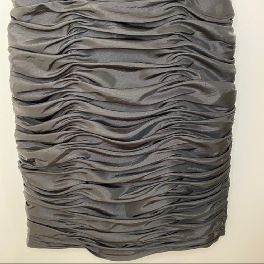 Jordan Fashions Black Party Ruched Dress Women's Size 6 Preowned - Picture 6 of 12